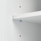 Tall and Wide Storage Cabinet with Doors for Bathroom/Office, Three Drawers, White - V.I.P Digital Presence
