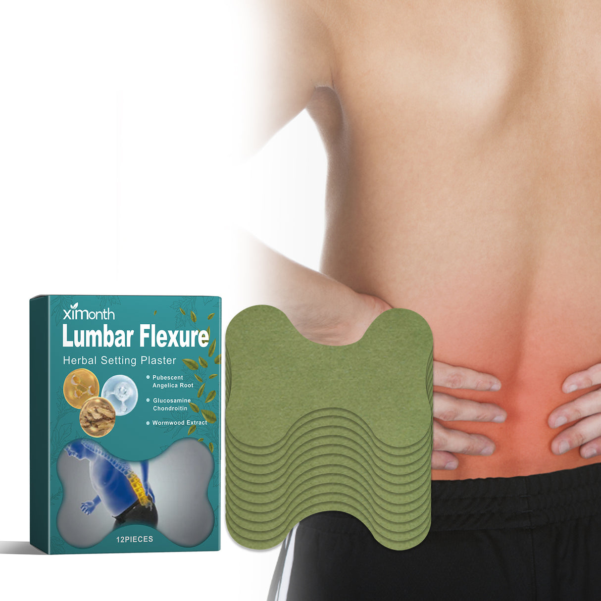 Lumbar Flexure Herbal Setting Plaster, Relieve Lumbar Soreness Lumbar Disc Protrusion Activating Muscles And Bones Lumbar Care Patch - V.I.P Digital Presence