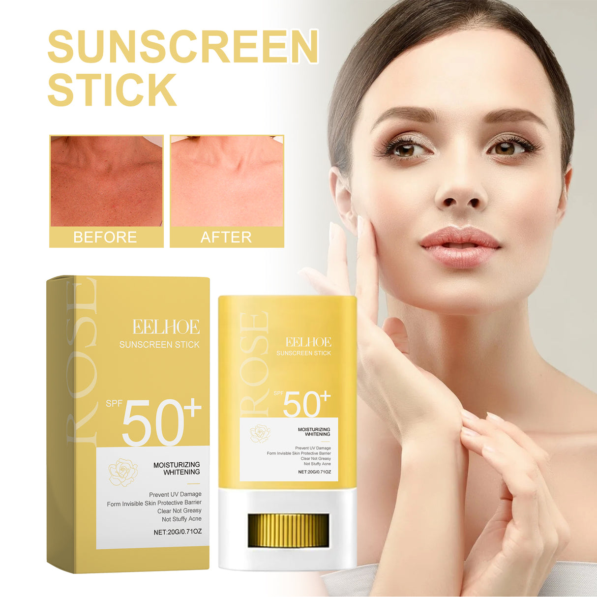Rose UV Protection Cream, Outdoor UV Brightening Skin Portable Dry Oil Protective Cream - V.I.P Digital Presence