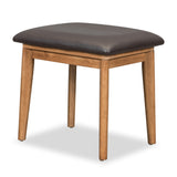 43.3 "Wooden vanity set with flip mirror and stool, three drawers and storage space for dressing table, brown