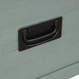 36'' Farmhouse Pine Wood Console Table Entry Sofa Table with 4 Drawers & 1 Storage Shelf (Retro Blue) - V.I.P Digital Presence