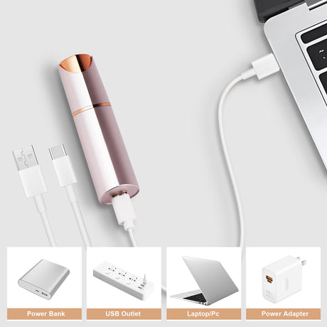 Rechargeable Eyebrow and Facial Hair Remover for Women 2 in 1 Razor with Built-in LED Light for Painless Hair Removal - V.I.P Digital Presence