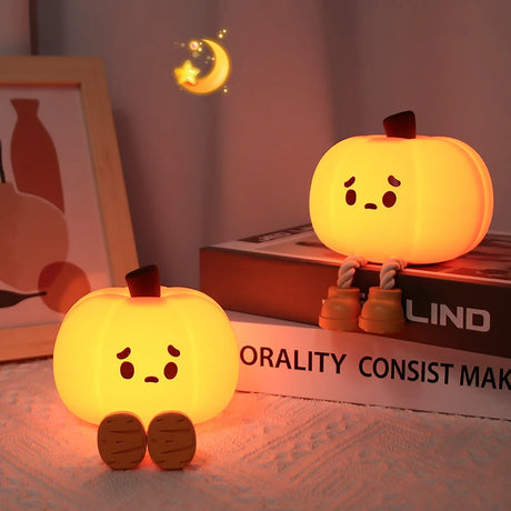 Pumpkin Nightlight Bedroom Sleep Light Bedhead Patting Light Night Light Children's Sleep Companion Eye Protection Light Gift - V.I.P Digital Presence
