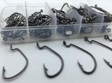 Rompin 100pcs/box High carbon Steel Fishing Hooks Crank Lead Sharp worm  2# 1# 1/0# 2/0# 3/0# mix size - V.I.P Digital Presence