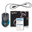 X100 wired gaming mouse with colorful glowing e-sports office mouse adjustable 3600dpi - V.I.P Digital Presence