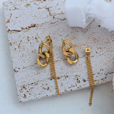 Titanium Steel Chain Shape Earrings - V.I.P Digital Presence