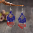 US Flag Pattern Acrylic Earrings - V.I.P Digital Presence