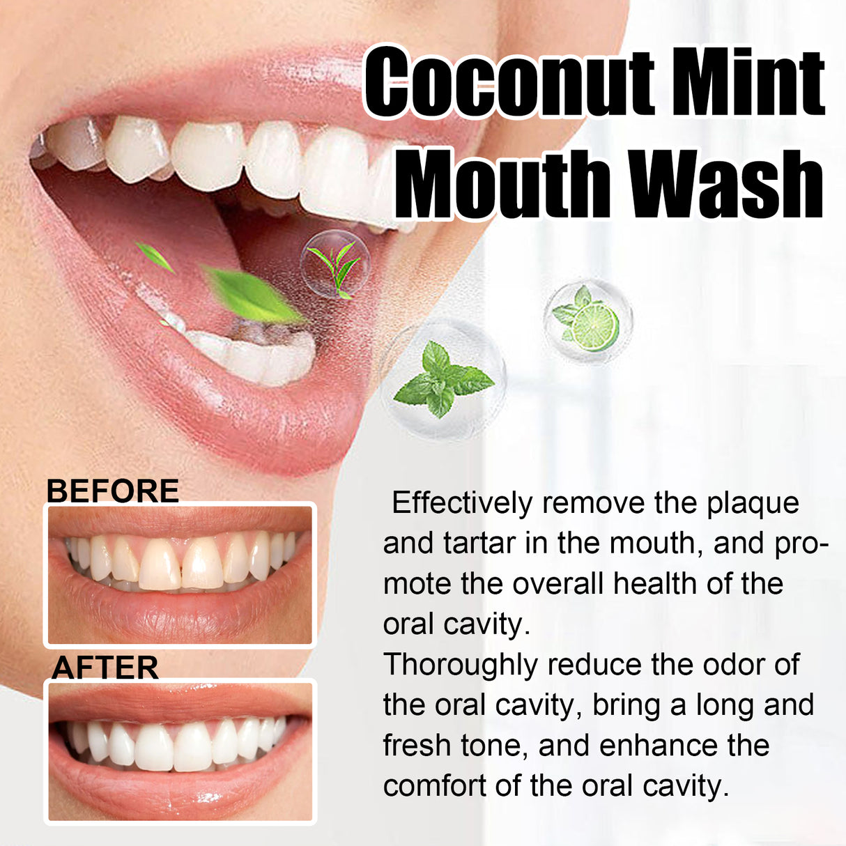 Teeth Rinse, Deep Clean Mouth Fresh, Deodorizing And Whitening Teeth Stain Removing Mouthwash - V.I.P Digital Presence
