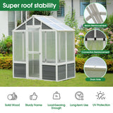 76''x48''x86'' Polycarbonate Greenhouse, Walk-in Outdoor Plant Gardening Greenhouse for Patio Backyard Lawn - V.I.P Digital Presence