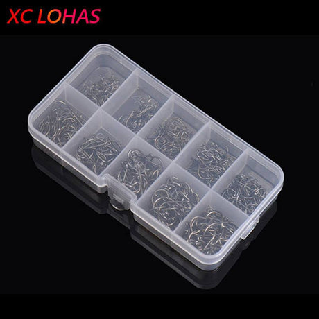 LEO 600PCS/BOX High Carbon Steel Fishing Hooks Sharp Barbed Circle   3#-12# - V.I.P Digital Presence