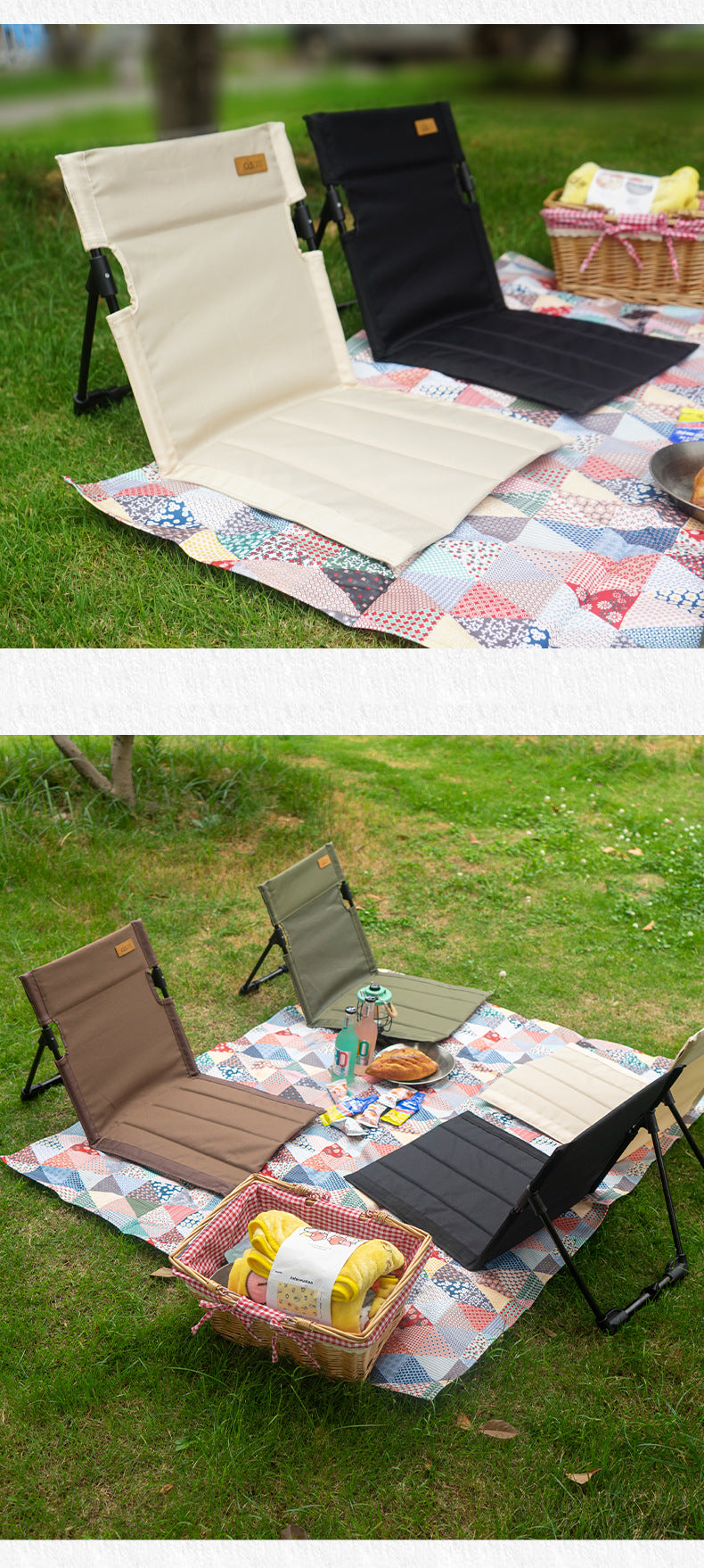 Silla con respaldo para acampar al aire libre, silla plegable portátil, silla de ocio, silla para balcón, parque, césped, silla de picnic