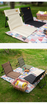 Silla con respaldo para acampar al aire libre, silla plegable portátil, silla de ocio, silla para balcón, parque, césped, silla de picnic