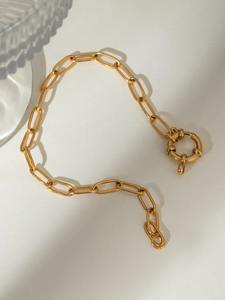 18K Gold-Plated Stainless Steel Chain Bracelet - V.I.P Digital Presence