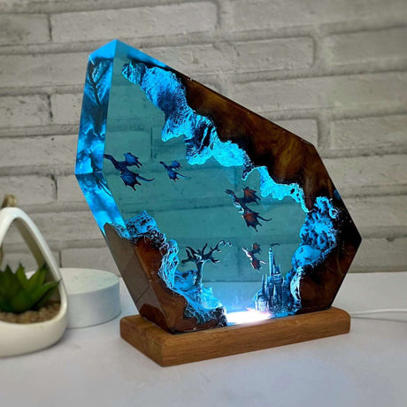 Fire Dragon and Ice Dragon Resin Lamp 3D Dragon Desk Lamp Game of Power Dragon Lamp Lighting Home Decoration - V.I.P Digital Presence