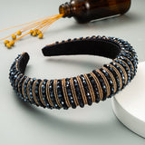 Hair Hoop Hand Woven Beaded Head Hoop Female Baroque Sponge Hair Bundle Korean Style Of The Net Red Face Wash Hair Accessories - V.I.P Digital Presence