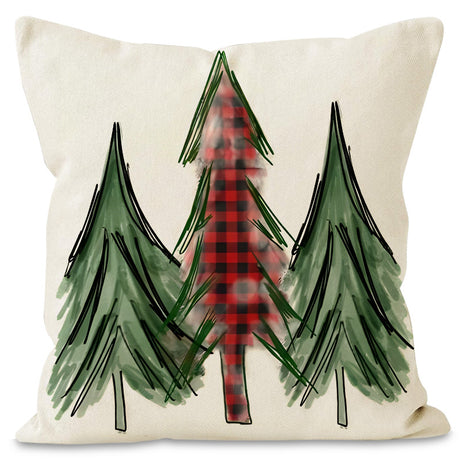 Christmas tree print pillow cover linen pillowcase holiday living room sofa decoration cushion cover - V.I.P Digital Presence