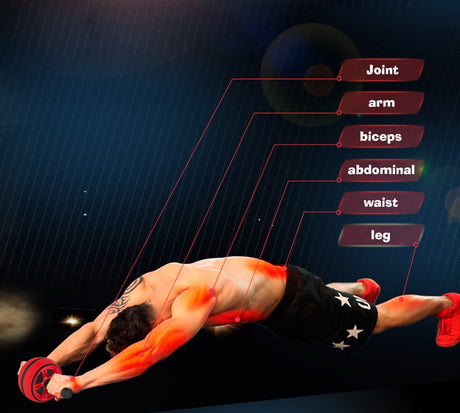 Silent TPR Abdominal Wheel Roller Trainer Fitness Equipment Gym Home Exercise Body Building Ab roller Belly Core Trainer - V.I.P Digital Presence