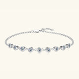 Inlaid Moissanite 925 Sterling Silver Bracelet - V.I.P Digital Presence