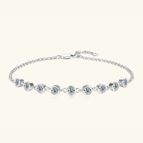Inlaid Moissanite 925 Sterling Silver Bracelet - V.I.P Digital Presence