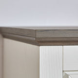 Farmhouse 5 drawer bedroom dressing table, high drawer cabinet white wooden bedroom dressing table. - V.I.P Digital Presence