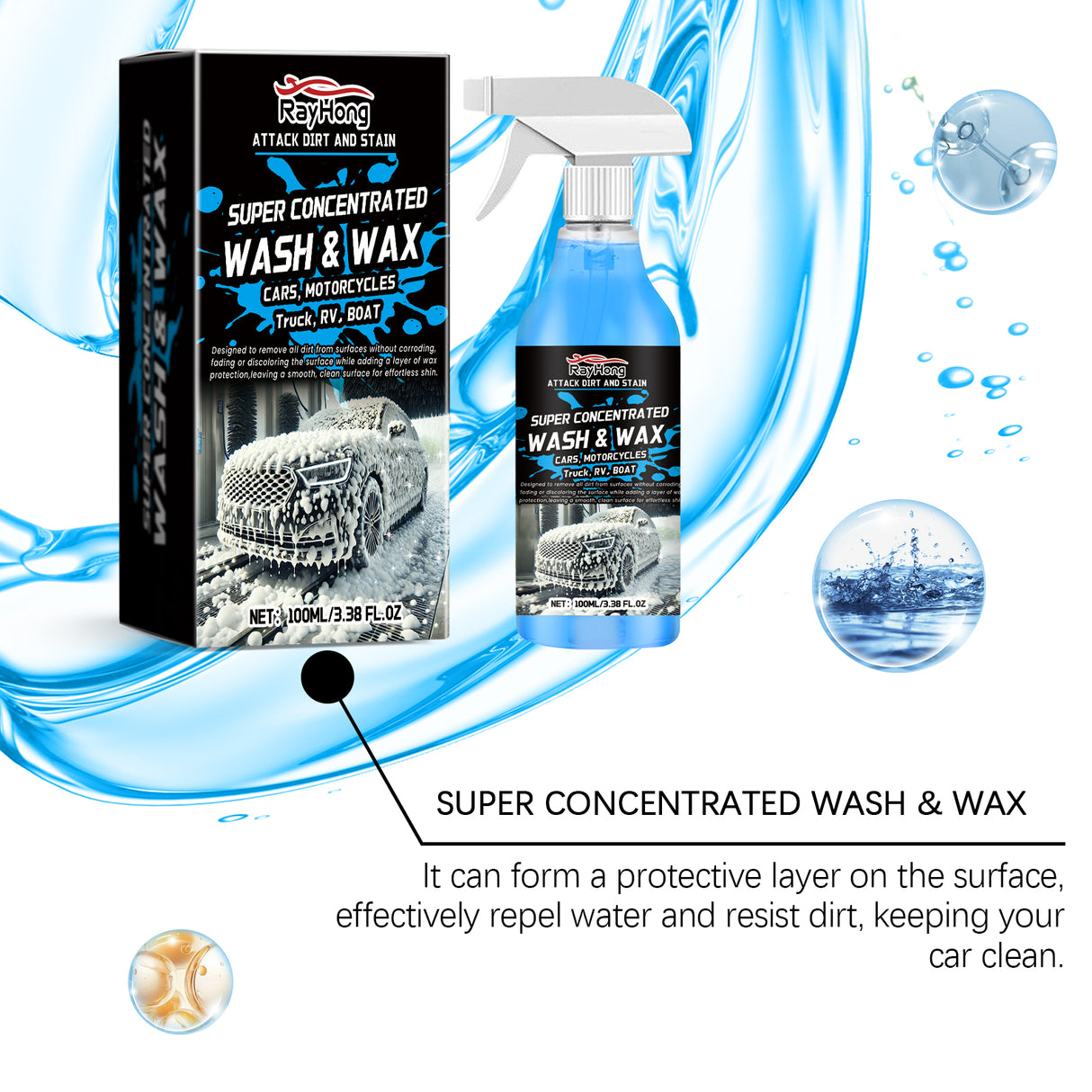 Foam Car Wash Liquid, Rich Foam Cleaning Decontamination Car Paint Maintenance Antifouling Cleaning Liquid - V.I.P Digital Presence
