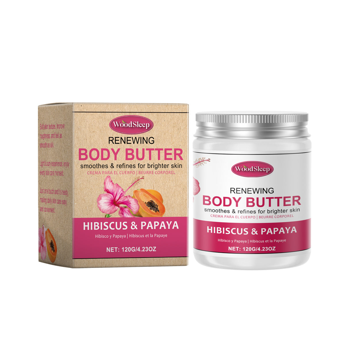 Hibiscus Flower Moisturizing Butter Moisturizer Hydrates, Nourishes And Restores Dry Skin And Softeners