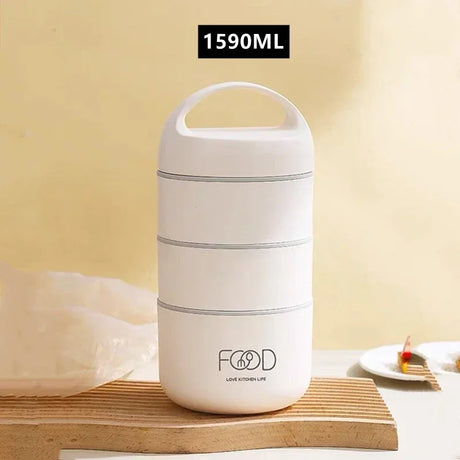 1240ML/1590ML Large Capacity Stainless Steel 304 Lunch Box Leak-Proof Multi layer Thermal Bento Box Adult Student Food Container - V.I.P Digital Presence