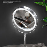 Dual sided 8" USB Wireless 1X&10X Rechargeable Vanity makeup mirror with lights - V.I.P Digital Presence