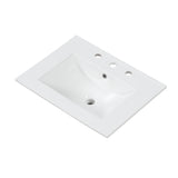 24" Bathroom Vanity with Sink, Bathroom Vanity Cabinet with One Drawer and Doors, Adjustable Shelf, Solid Wood and MDF, White - V.I.P Digital Presence