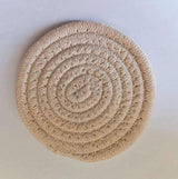 Cotton thread placemat hand woven insulation mat bowl mat cup mat thickened and simple cotton linen table mat - V.I.P Digital Presence