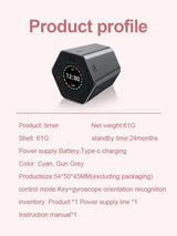 Hexagon Digital Clock Timer Magnetic Cubes Timer Kitchen Hexagon Flip Timer for Studying Cooking Exercising Easy To Use Magnetic - V.I.P Digital Presence