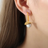 18K Gold-Plated Bead Dangle Earrings - V.I.P Digital Presence