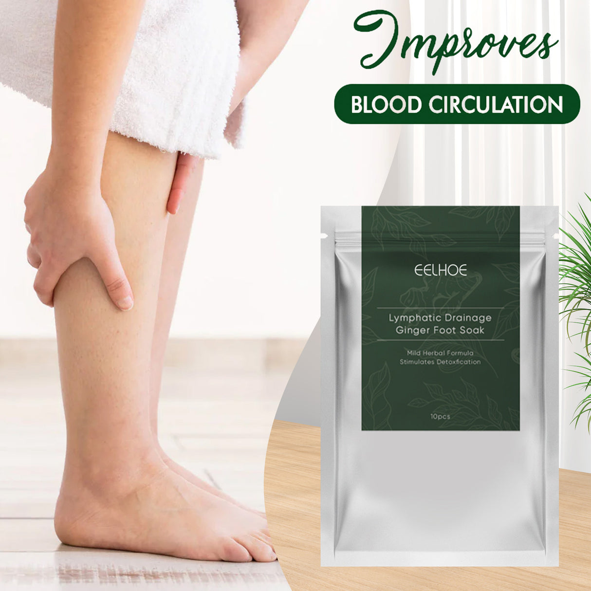 Ginger Foot Bath Pack Lymphatic Relief Muscle Soreness Slimming Foam Foot Pack To Remove Wet Cold Storm Sweat Body - V.I.P Digital Presence