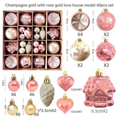 Christmas decoration 6cm electroplated ball plastic ball special-shaped painted Christmas ball gift Christmas tree pendant - V.I.P Digital Presence