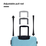 3 Piece Luggage Sets ABS Lightweight Suitcase with Two Hooks, Spinner Wheels, TSA Lock, (20/24/28)   Green