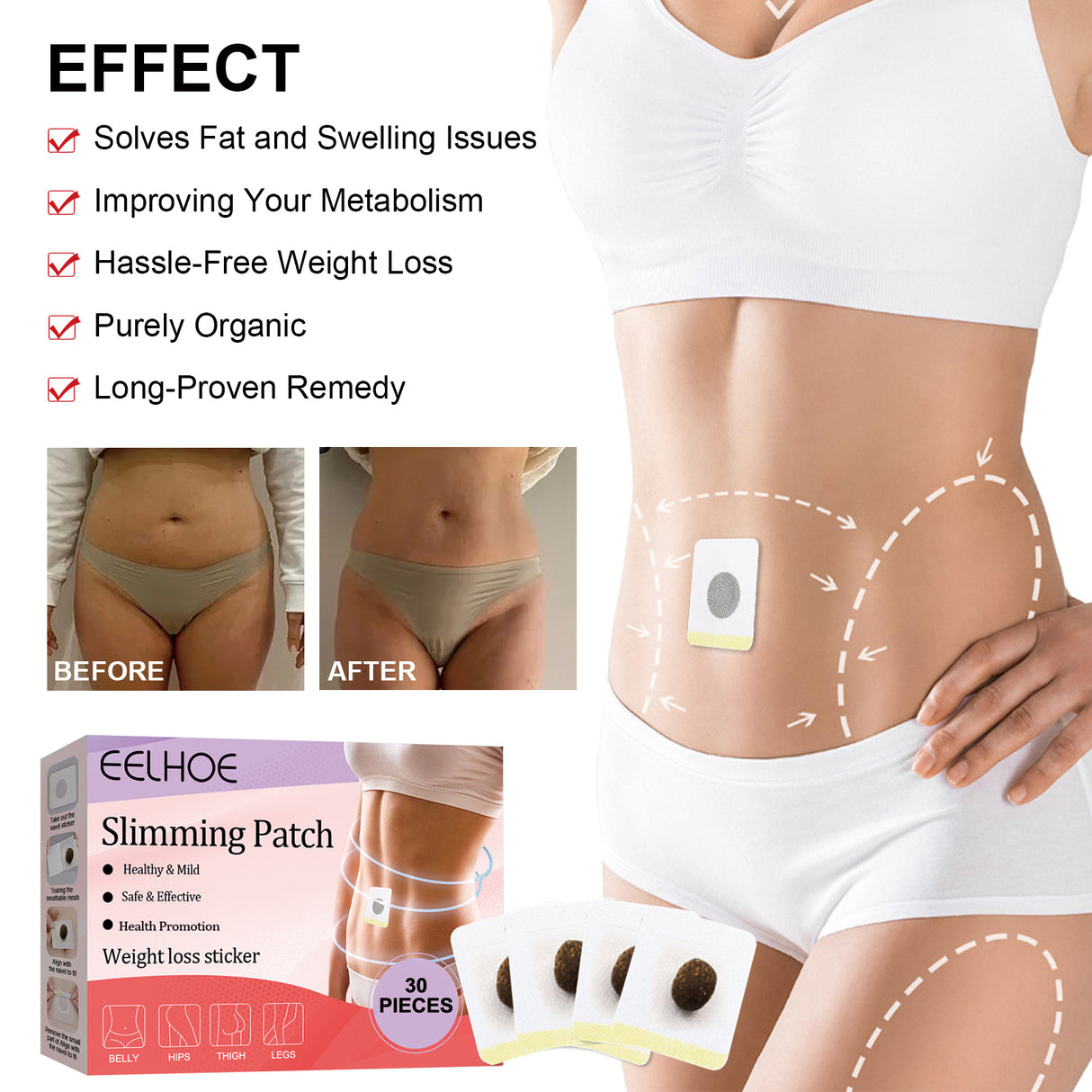 Slimming Patch, Lazy Slimming Body Sculpting Body Belly Button Tight Belly Button Pill Belly Belly Thighs - V.I.P Digital Presence