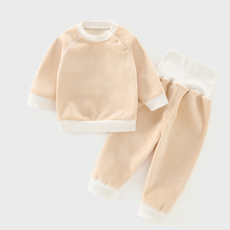 Children's Autumn And Winter Warm Suit Baby Spring And Autumn Plus Fleece Outer Wear Tops Pants Men And Women Baby Two Sets - V.I.P Digital Presence