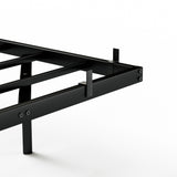 Floating Bed Frame King Size with LED Lights ＆ charging station, Metal Platform Queen Bed, 79.9'' L x 76.2'' W x 7.9'' H. - V.I.P Digital Presence