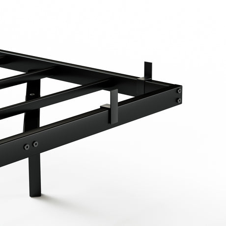 Floating Bed Frame King Size with LED Lights ＆ charging station, Metal Platform Queen Bed, 79.9'' L x 76.2'' W x 7.9'' H. - V.I.P Digital Presence