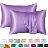 Simulation silk solid color polyester pillowcase envelope pillow pillow cases pillow pair multi-color - V.I.P Digital Presence