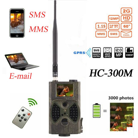 Outlife HC300M Hunting Trail Camera Email MMS GSM Trap Camera 12MP 1080P Night Vision GPRS Infrared Wild Hunting Camera Wildlife - V.I.P Digital Presence
