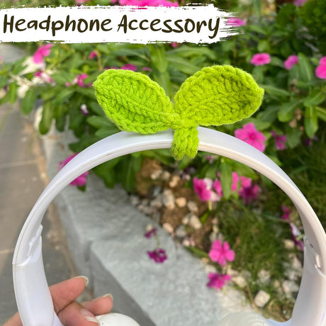 Cute Knitted Crochet Leaf Sprout - Lucky Handmade Multi-Functional Crochet Accessories Ideal Bookmark for Bookworms (Green) - V.I.P Digital Presence