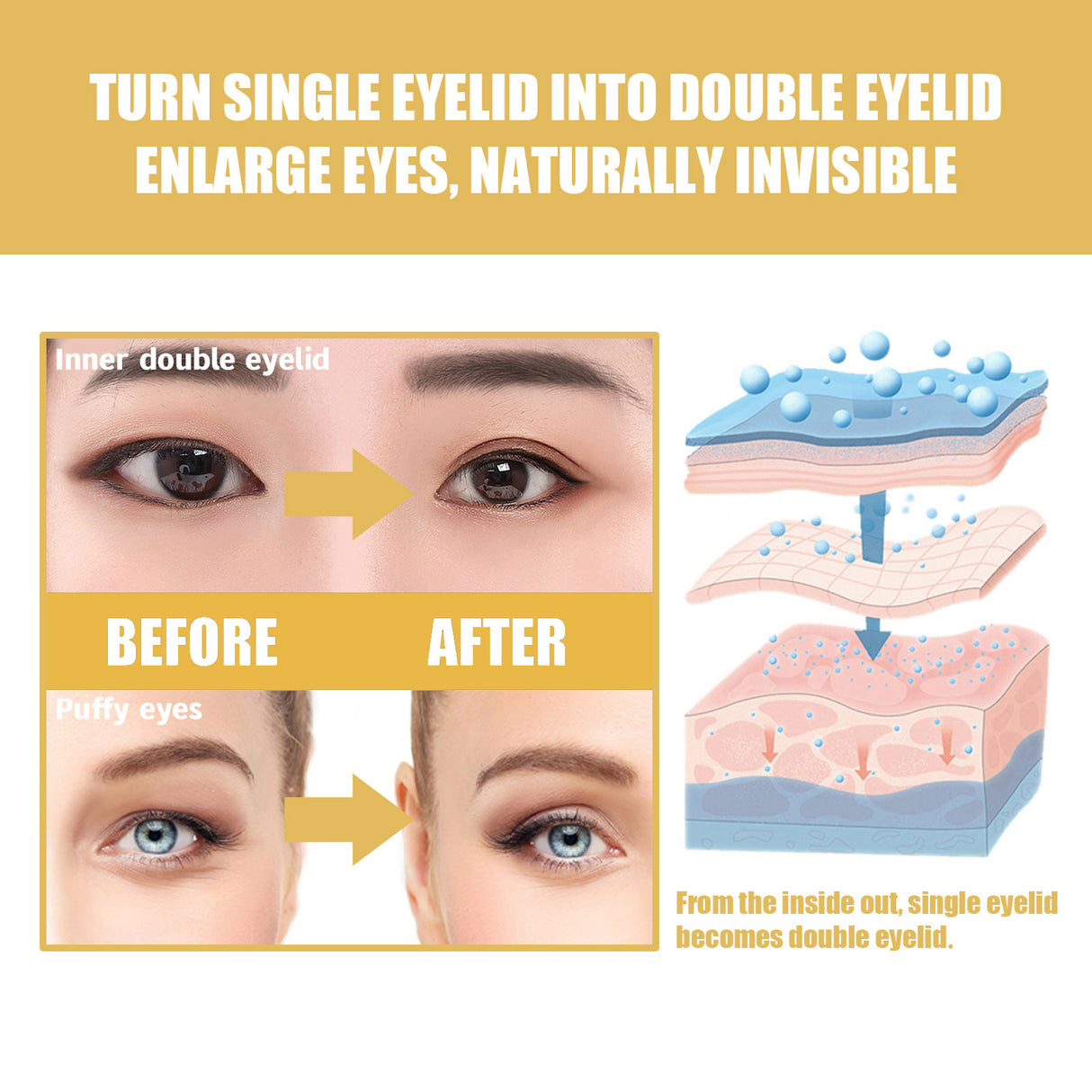 Double Eyelid Gel Permanent Natural Traceless Invisible Non-Glue Double Eyelid Gel Beauty Patch - V.I.P Digital Presence