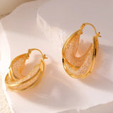 Copper Glass Stone U Shape Earrings - V.I.P Digital Presence