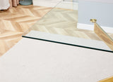 TEMPERED CLEAR GLASS GOLDEN LEG DINNING TABLE 63" - V.I.P Digital Presence
