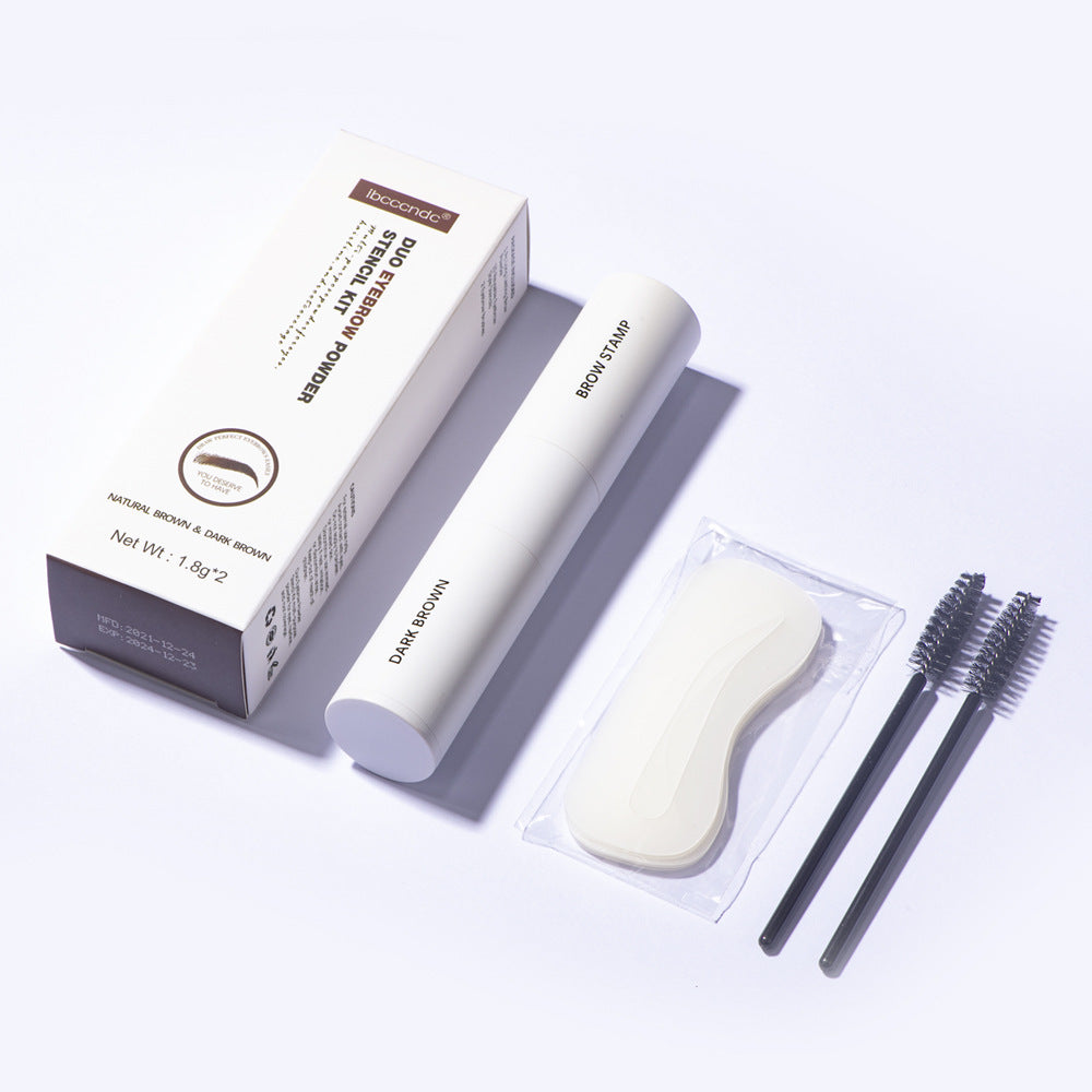 Ibcccndc Double-Headed Eyebrow Powder Stick White Tube Hairline Powder Dark Brown Eyebrow Card Eyebrow Powder Seal Eyebrow Pencil - V.I.P Digital Presence