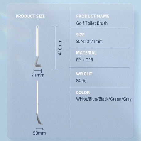 Silicone Toilet Brush Non-slip Long Handle Toilet Cleaning Brush Toilet Cleaning Brush Bendable Silicone TPR Brush Head Bathroom - V.I.P Digital Presence