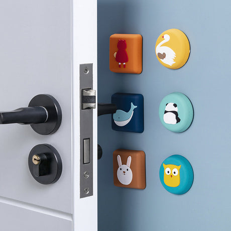 Original Cartoon Silicon Door Bumper Pad Thickened Wall Door Handle Protection Pad Table Corner Door Rear Buffer Mute Shockproof - V.I.P Digital Presence