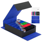 3800+ Capacity Card Storage Box. Includes 20 Dividers, 5 Supporters, Leather Magnetic Closure. Great for YuGiOh & MTG Cards. - V.I.P Digital Presence