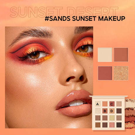 Mee Carney Beauty Makeup 16 Color Eye Shadow Plate Ins Matte Pearl Glitter Pink Earth Color Eye Shadow Plate MC12 - V.I.P Digital Presence